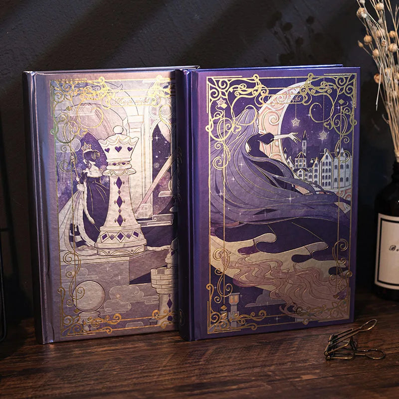 Retro Metallic Magic Notebook – Thick Illustrated Journal