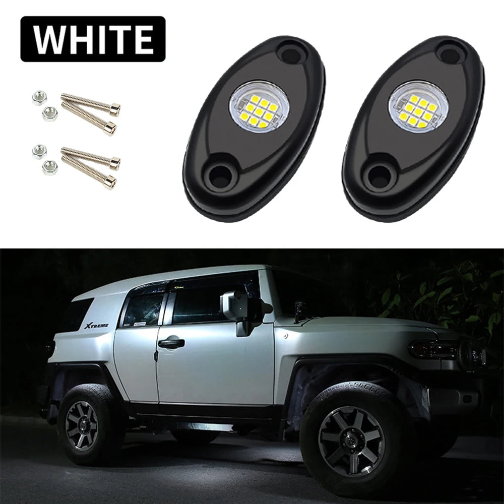 9-LED RGB Rock Light IP67 Underbody Lamp – Jeep Truck ATV UTV