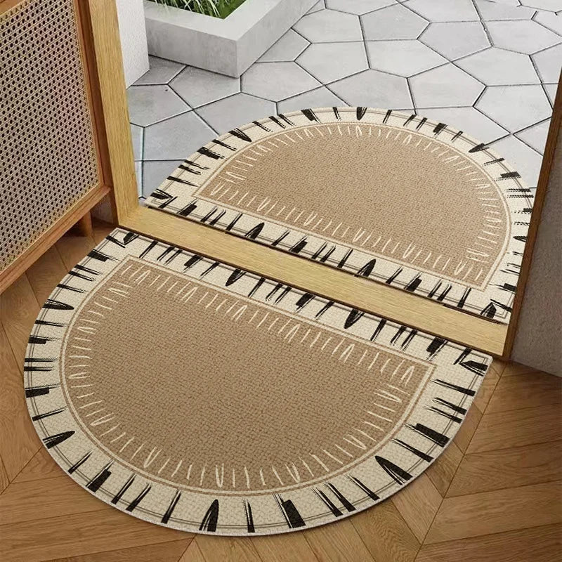 Semicircular Non-Slip Door Mat – Indoor & Outdoor Welcome Rug