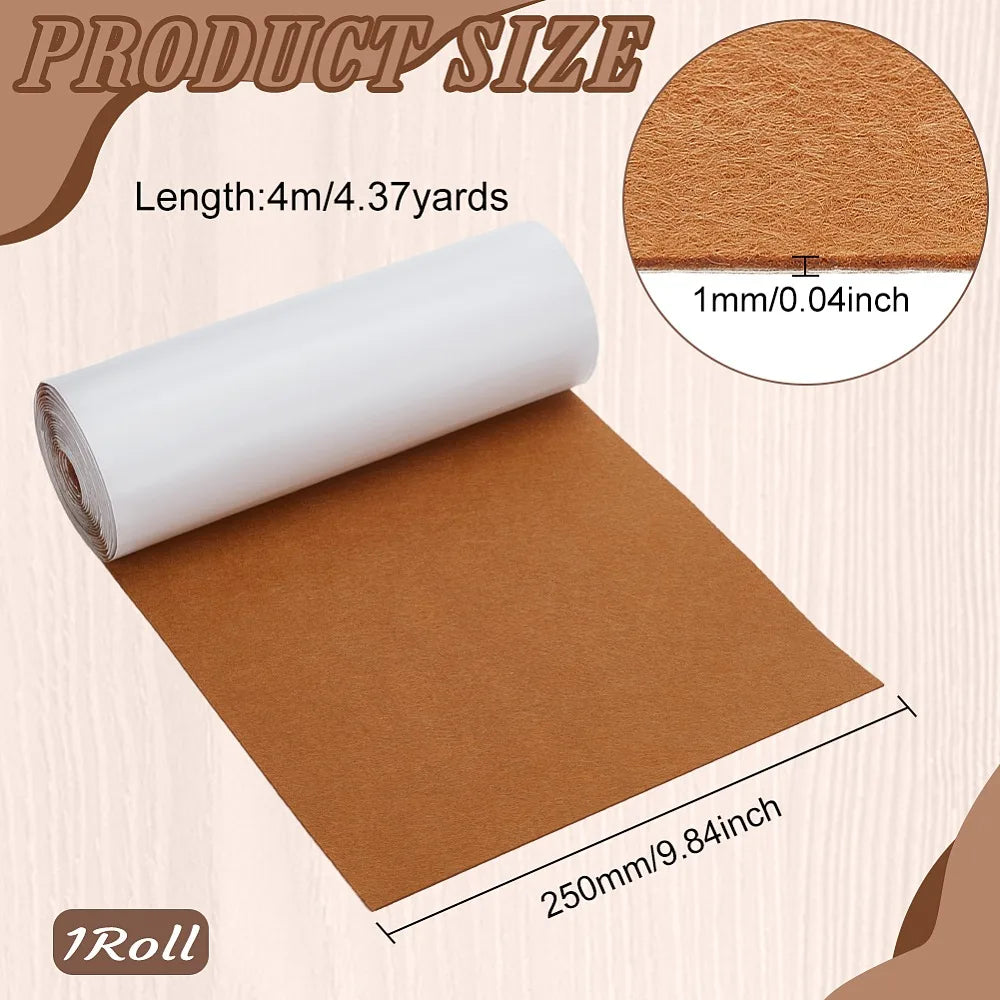 Self-Adhesive Polyester Felt Fabric Roll 4M x 25cm – Craft & Lining