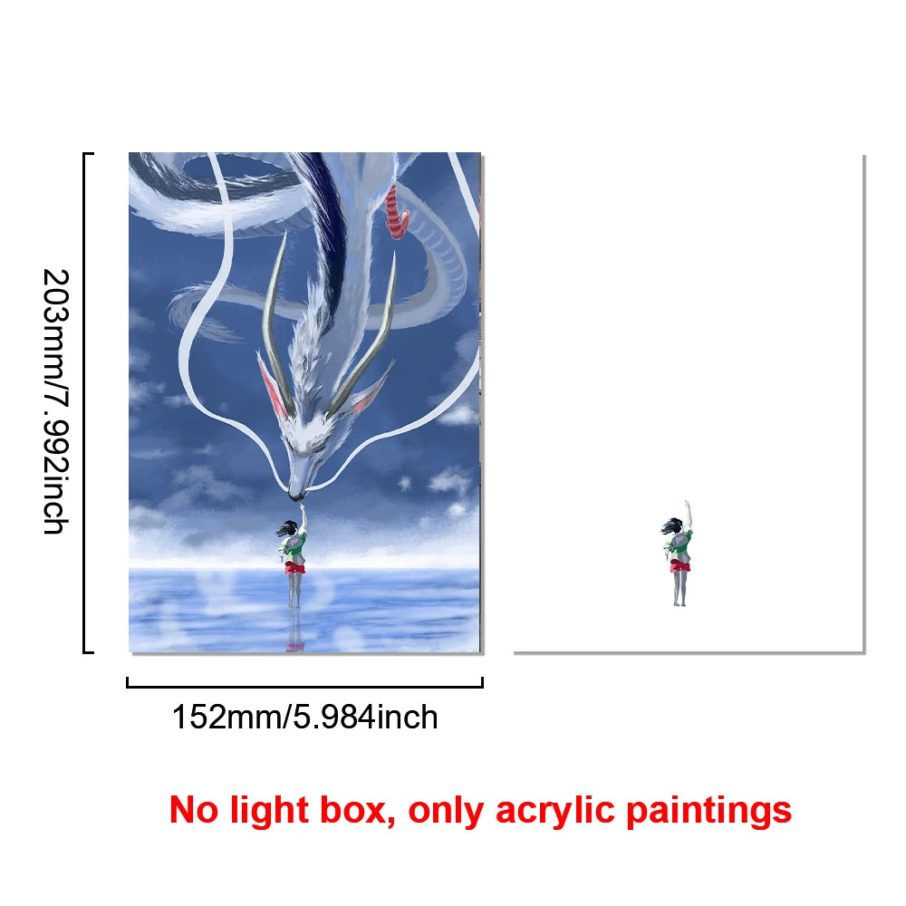 Spirited Away LED Acrylic Night Light | Anime Bedroom Decor