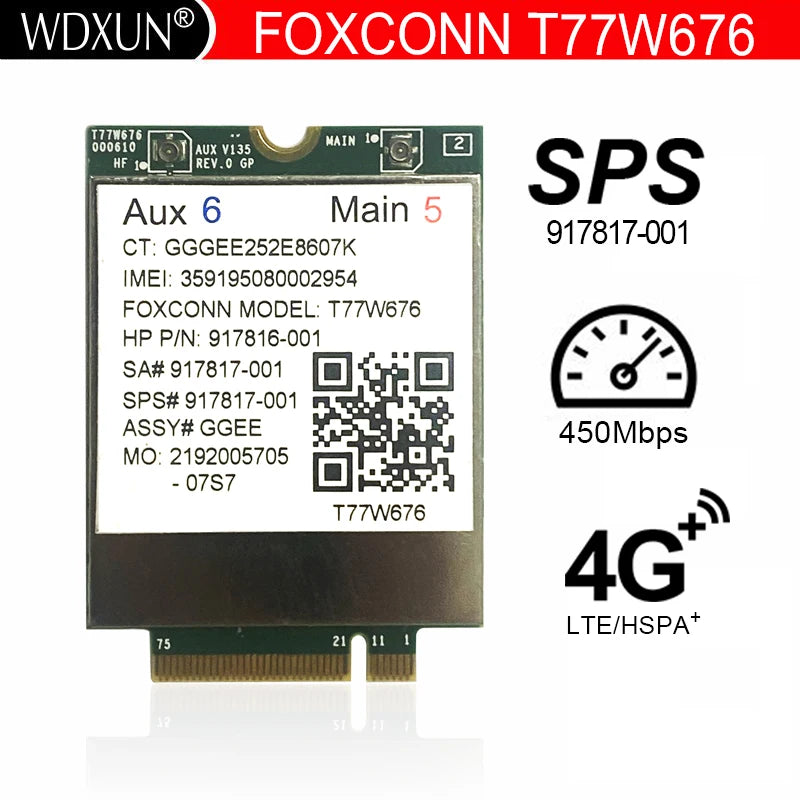 T77W676 LT4220 X12 4G LTE WWAN M.2 Modem for HP EliteBook