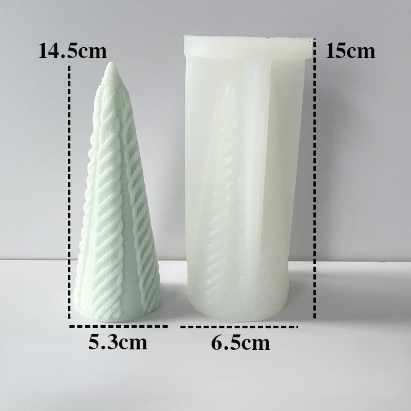3D Christmas Tree Silicone Mold – Candle, Resin & Plaster
