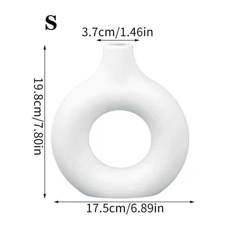 White Nordic Plastic Decorative Vase – Table & Wedding Décor