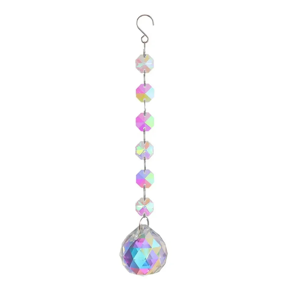 Moon & Sun Crystal Suncatcher | K9 Rainbow Prism Window Pendant