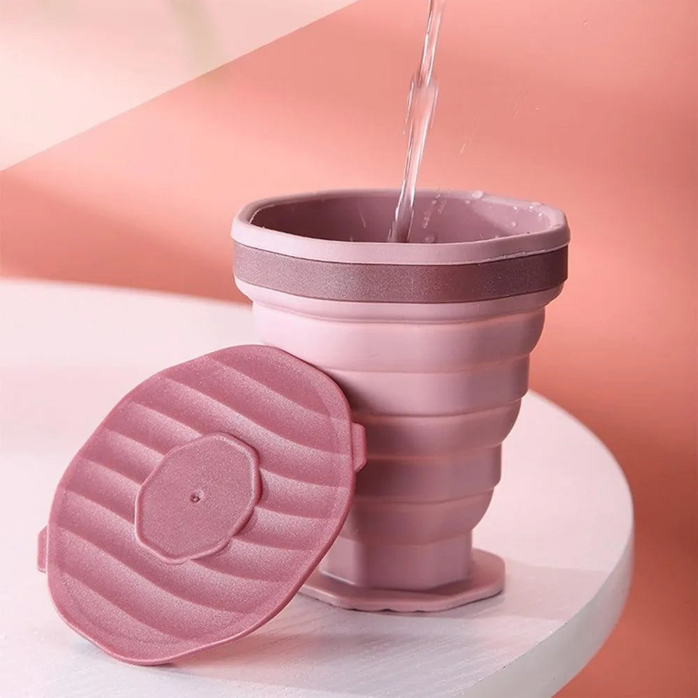 Foldable Silicone Travel Cup – Reusable Portable Camping Cup