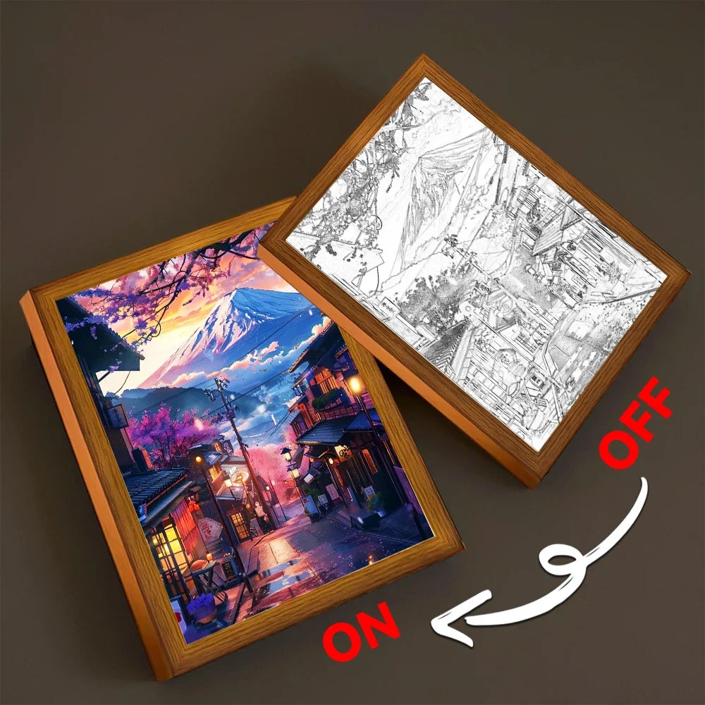 Tokyo Japan LED Light Painting – 2-in-1 Wall & Desk Lamp