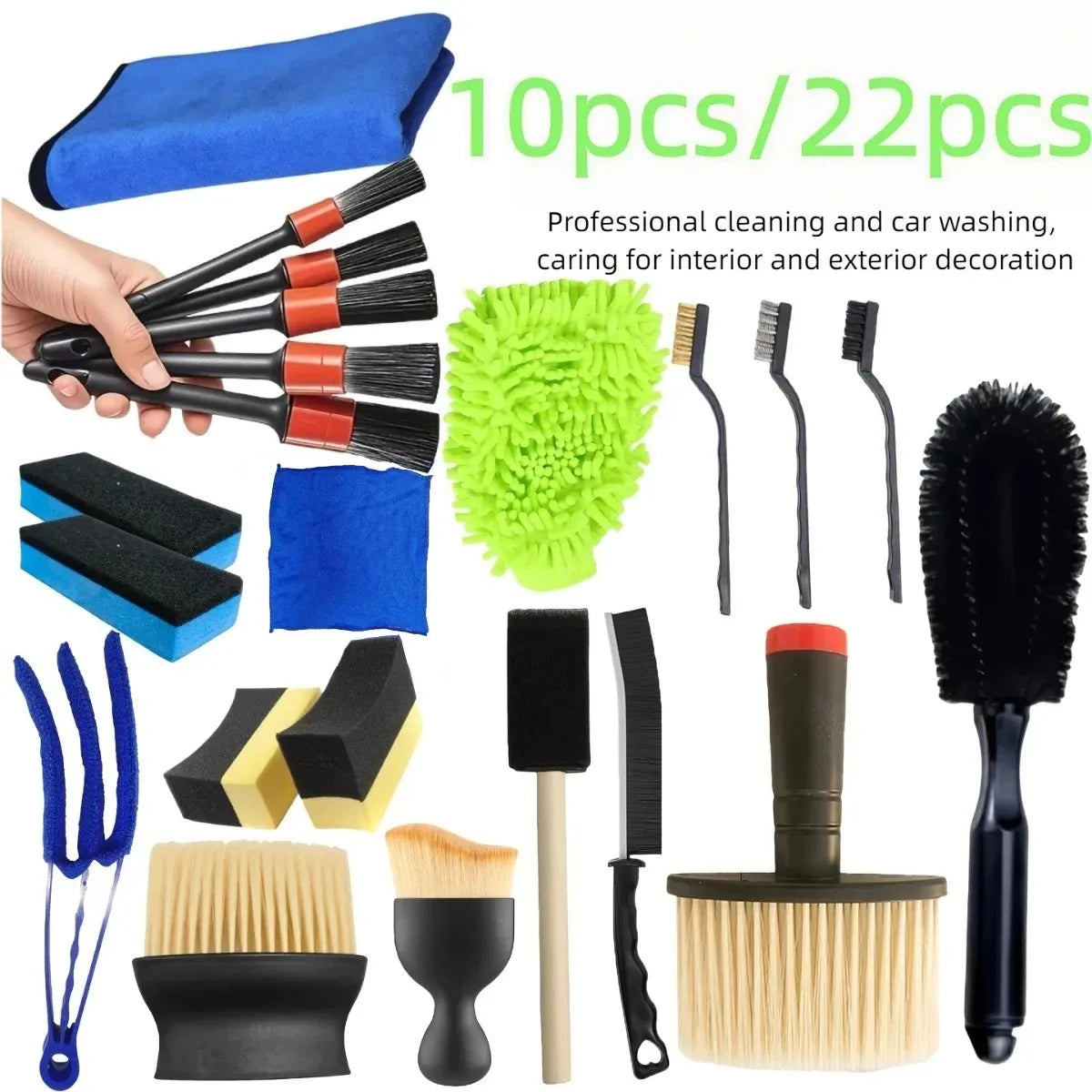 Car Wash Cleaning Tool Set – Sponges, Mitts & Brushes