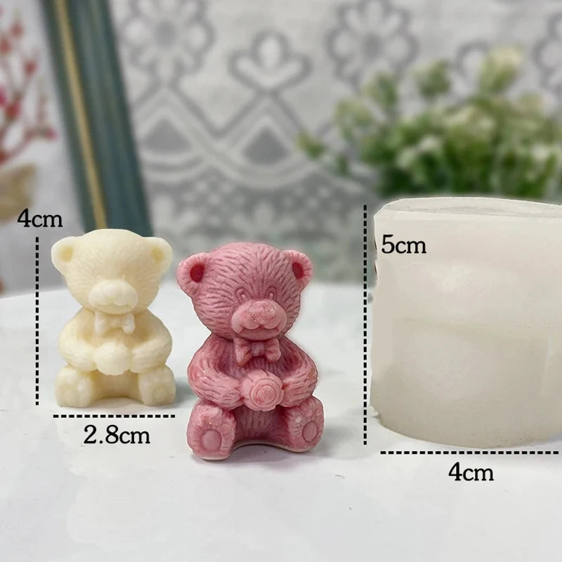 Bear Hug Ball 3D Silicone Mold – Candle Soap Resin DIY Craft