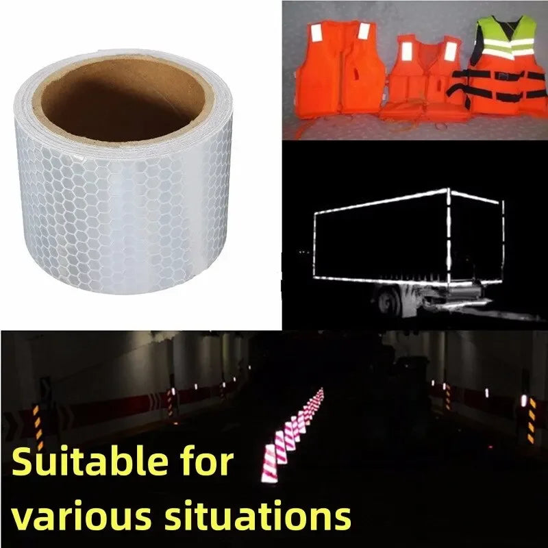 Reflective Warning Tape Sticker 5cm x 100cm – Car Safety Strip