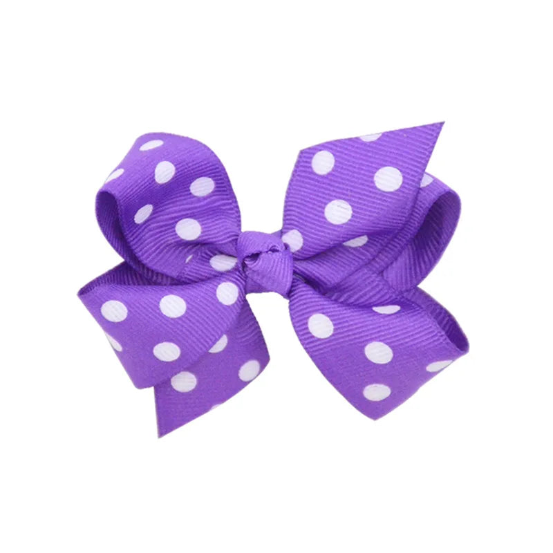 12-Pack Handmade Grosgrain Ribbon Bow Hair Clips for Girls