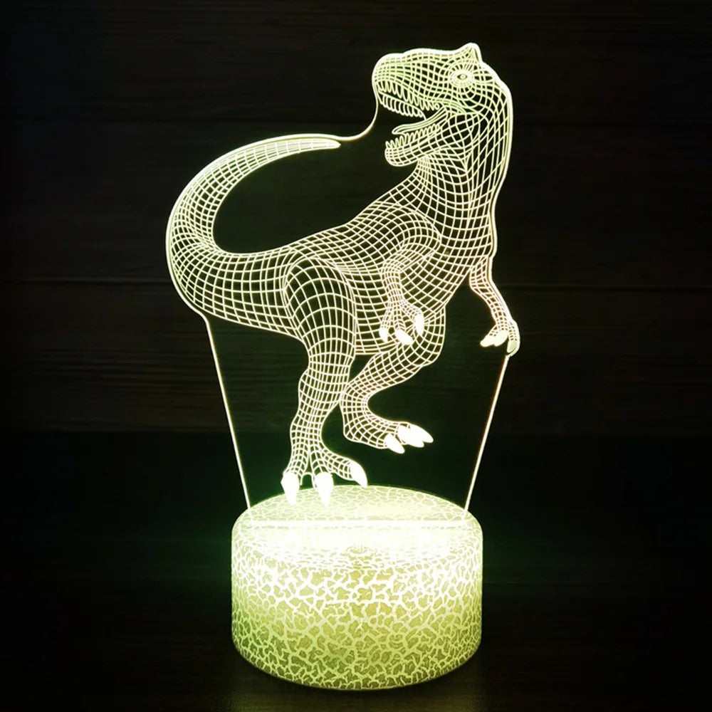 Spinosaurus 3D LED Night Light for Kids – 7 Color Dino Lamp