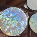100-Pack Laser Film PVC Badge Covers – 58mm Star Pattern DIY