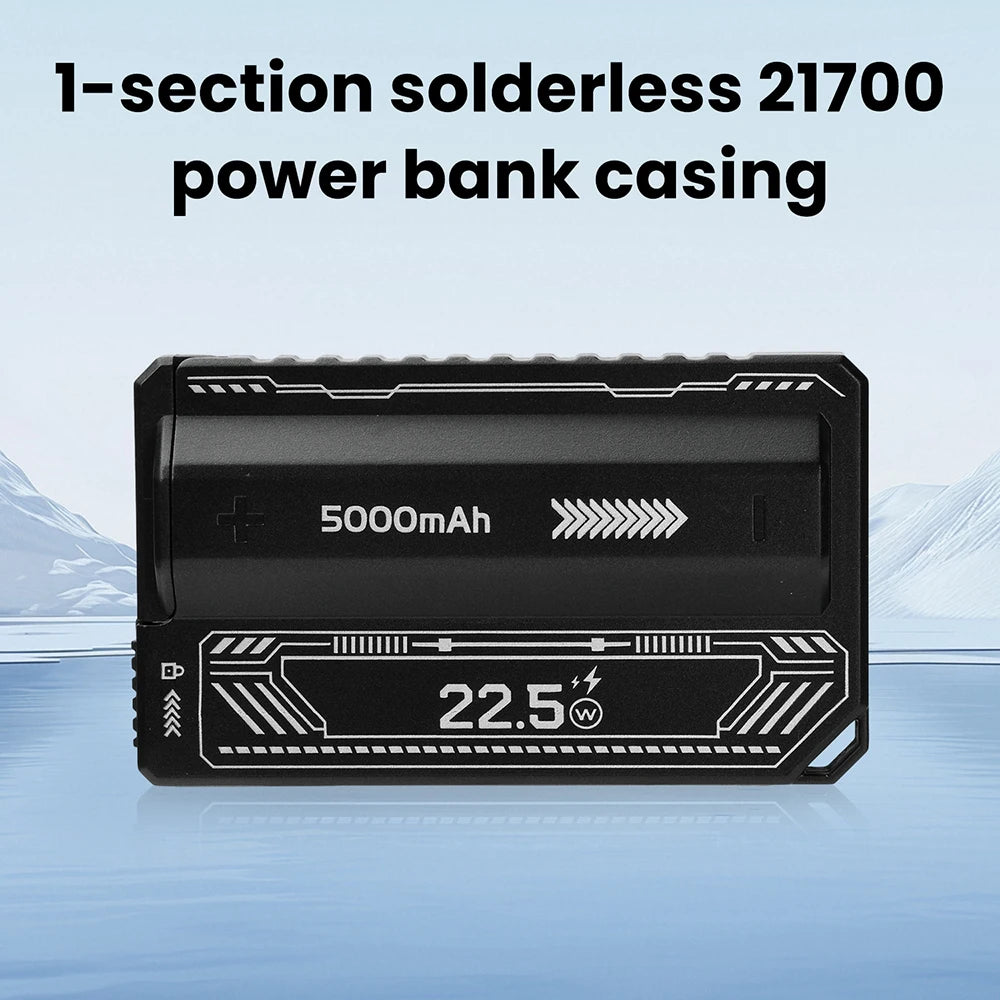 PD 20W DIY 21700 Power Bank Case – Solder-Free Fast Charge