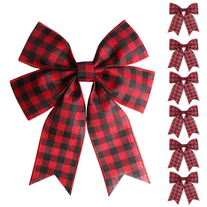 Christmas Faux Linen Bow – Wreath, Tree & Gift Décor