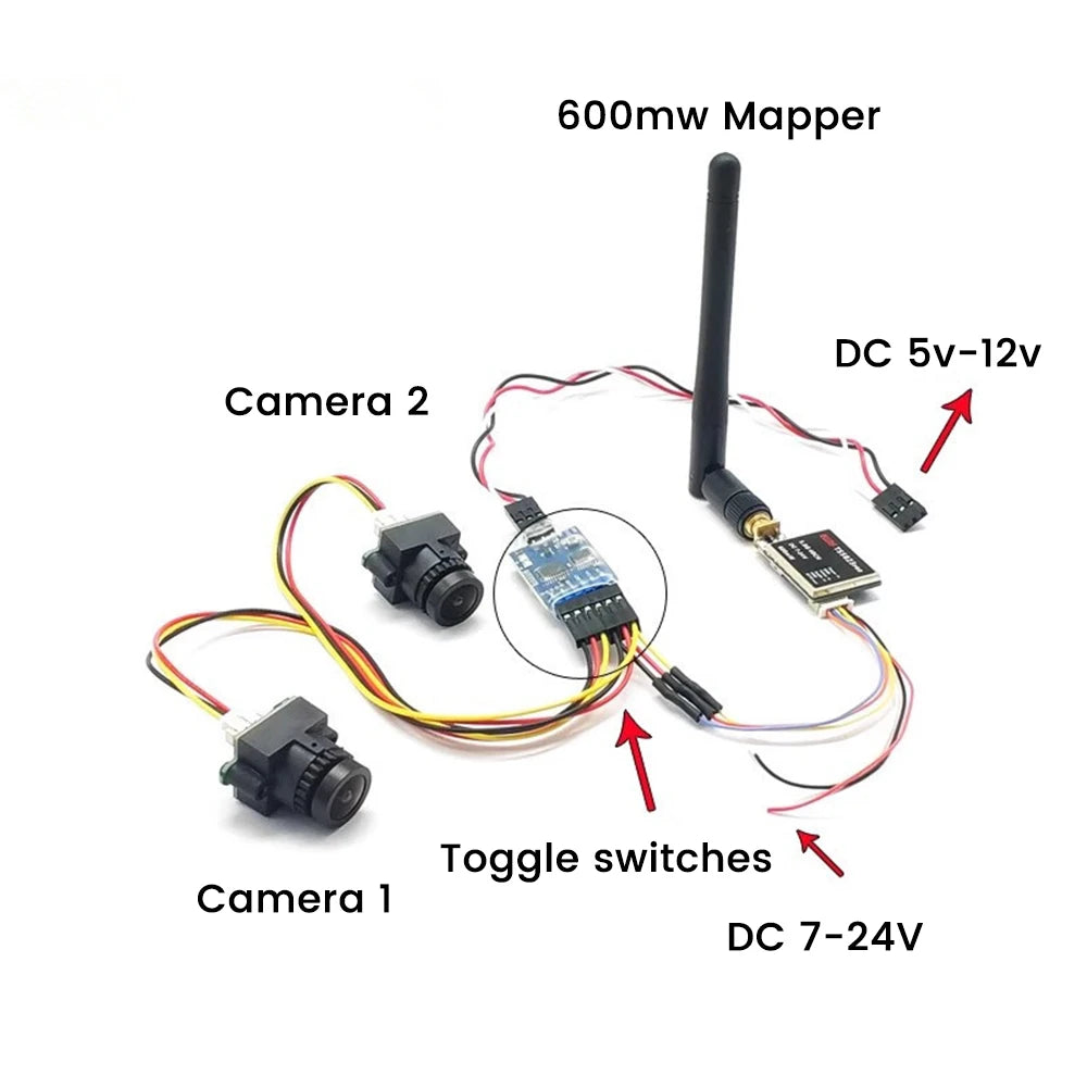 3-Channel Video Switcher Module | FPV UAV PWM DC 5–12V