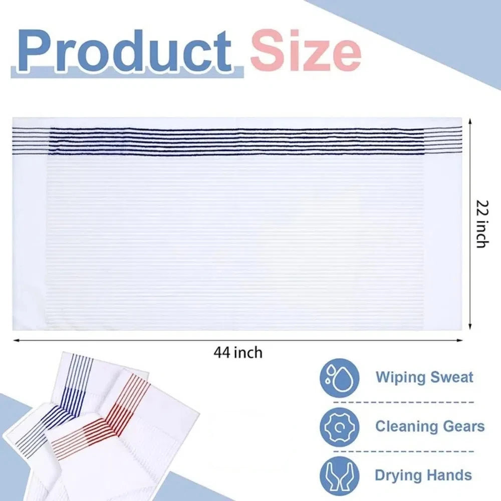 Extra Large Cotton Golf Caddy Towel – Stripe Sports Towel