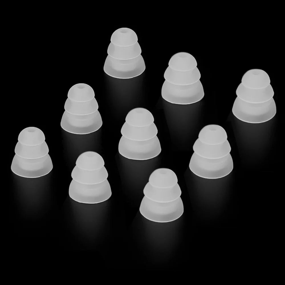 Three-Layer Silicone Eartips S/M/L – Replacement Earbuds Cap