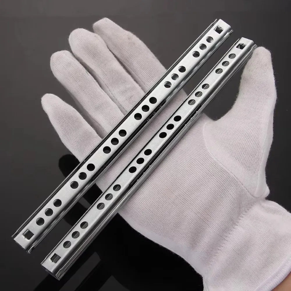 2-Pack Full Extension Ball Bearing Drawer Slides 8"–17" | 100LB