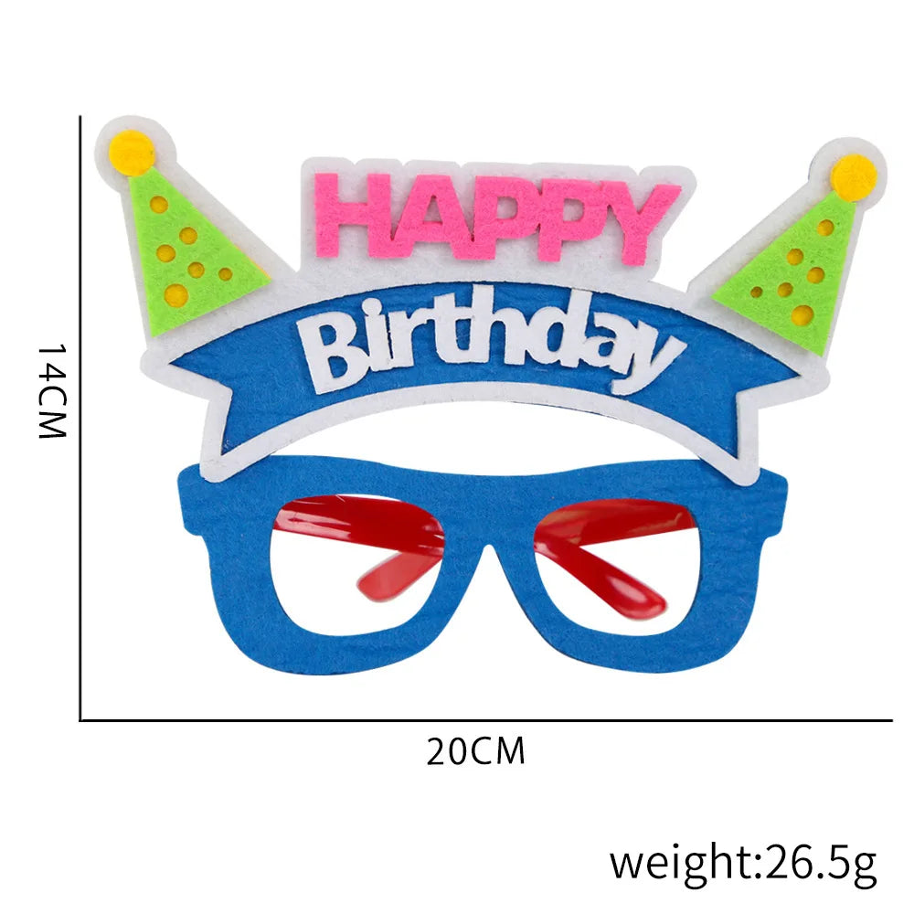 Kids Birthday Cartoon Animal Felt Glasses – Fun Party Props