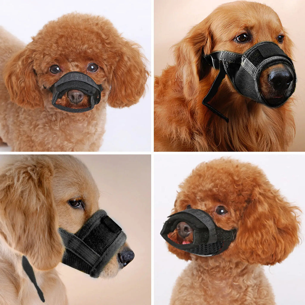 Adjustable Breathable Dog Muzzle | Anti-Bark Nylon Mouth Cover