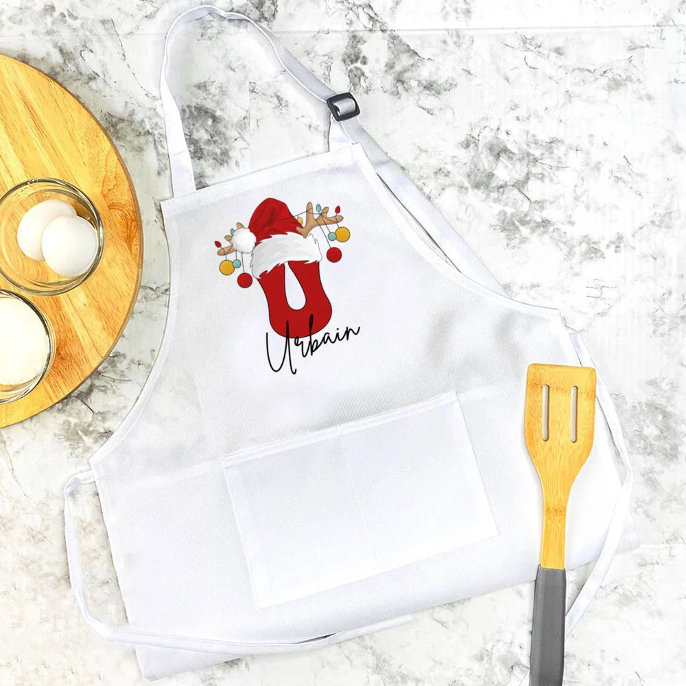 Personalized Kids Christmas Apron – Custom Name Baking Gift