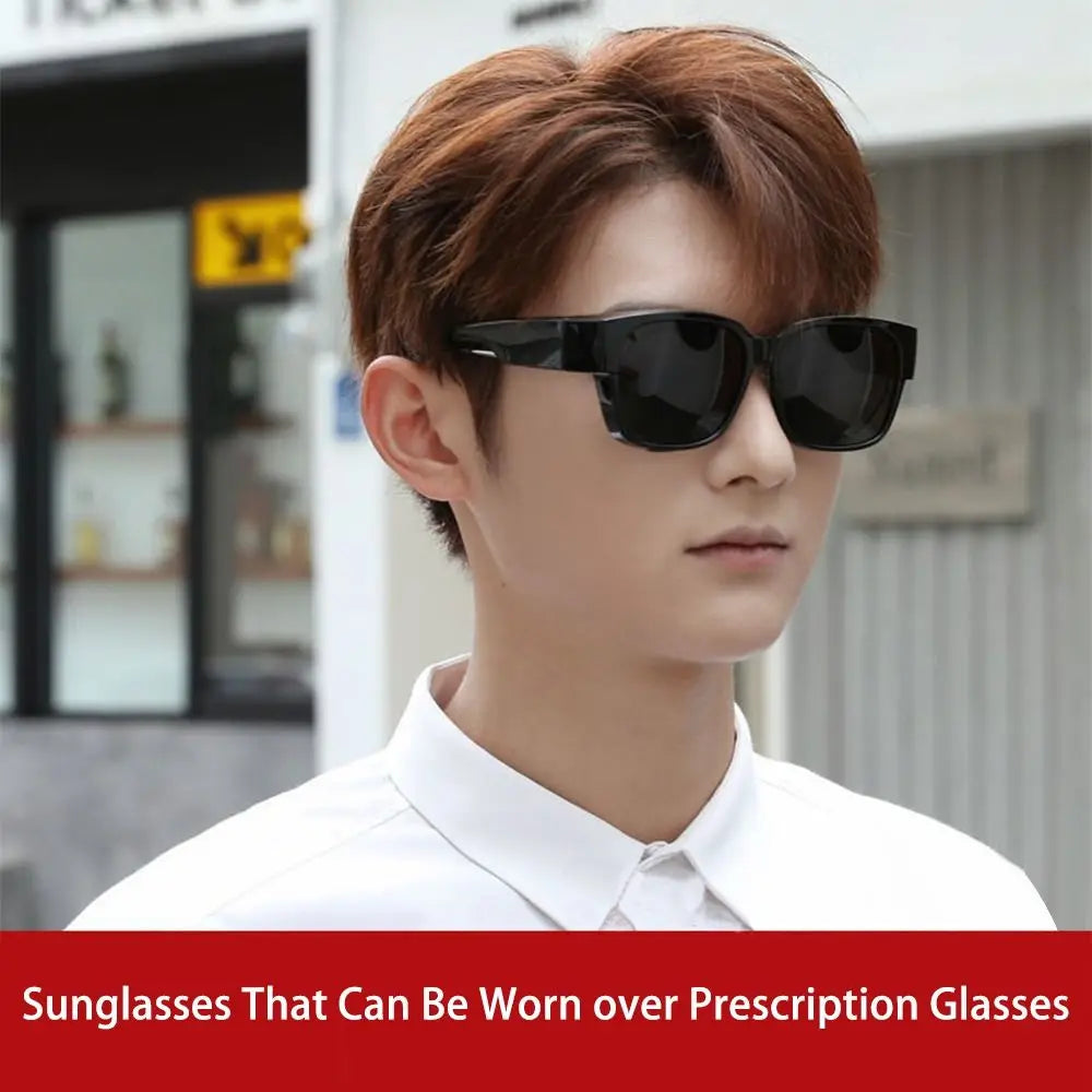 Wrap Around Fit-Over Sunglasses | Square Shades Over Glasses