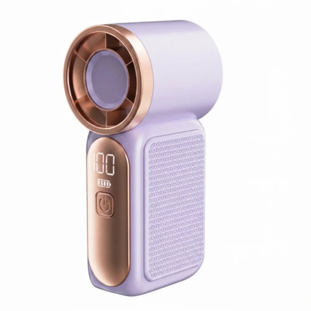 Portable Mini Handheld Fan – USB Rechargeable, LED Display