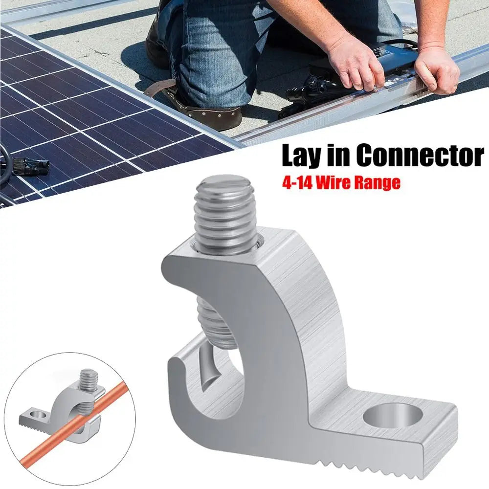 Aluminum Lay-In Bonding Lug Connector | 4–14 AWG | SS Screw