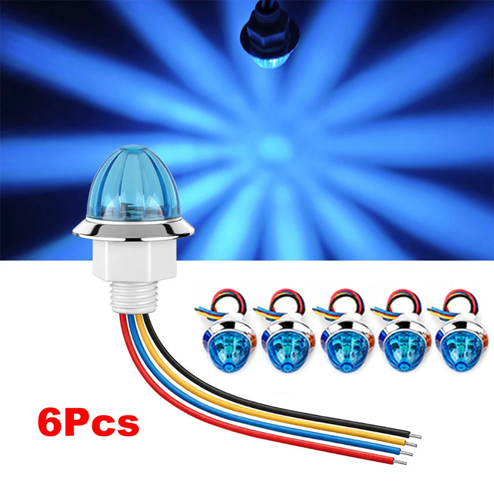 LED Side Marker Lights 12V–24V for Truck Trailer Van | 1–2 Pack