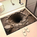 3D Optical Illusion Doormat – Cracked Stone Welcome Mat