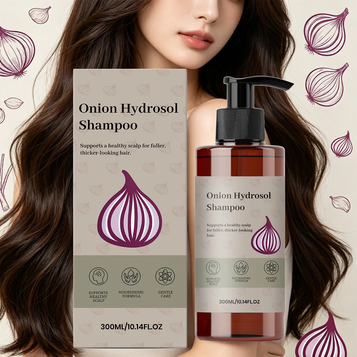 Onion Shampoo Scalp Nourishing Fuller Thicker Hair 300ml