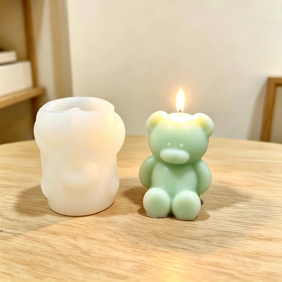 3D Teddy Bear Silicone Mold – Candle, Soap & Resin DIY