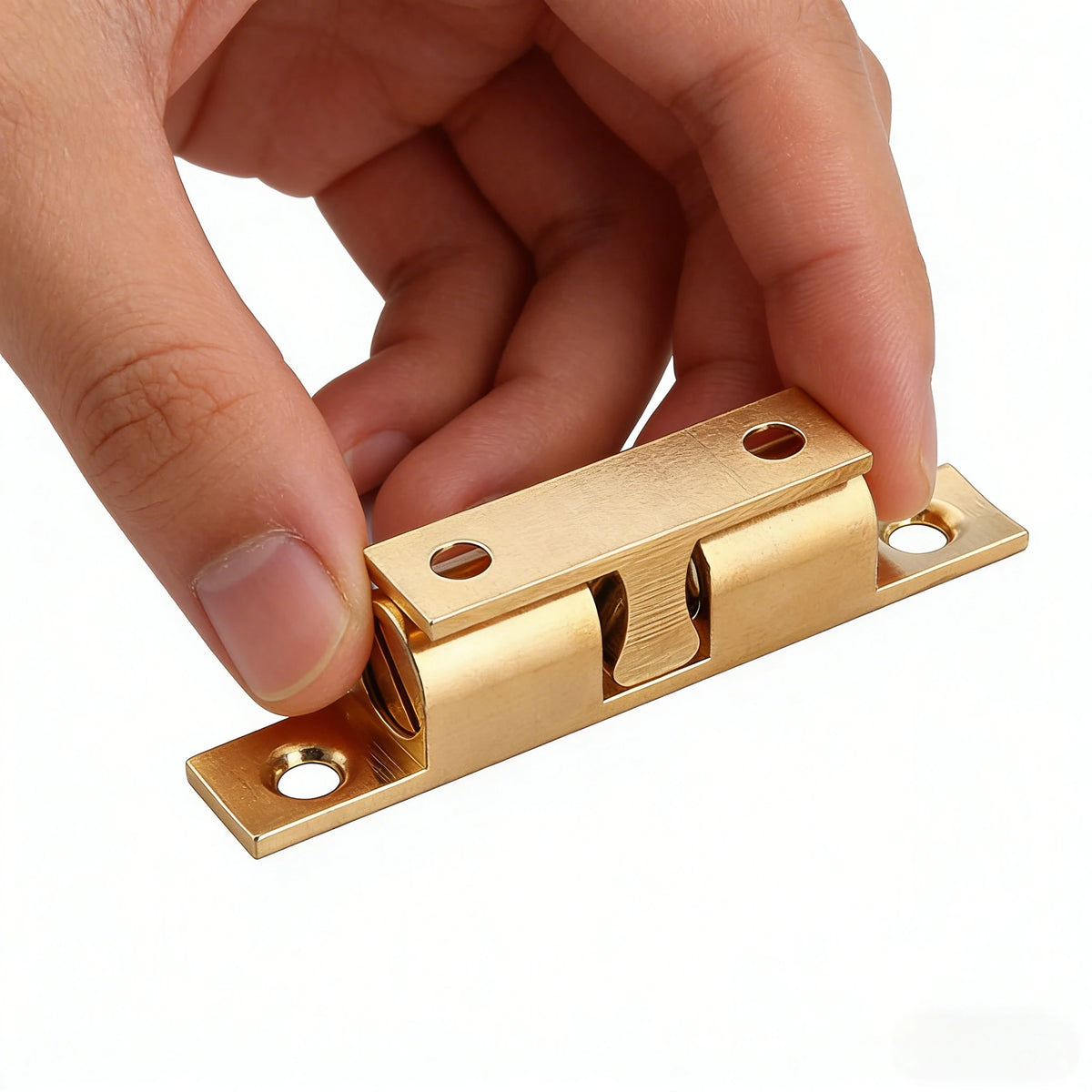 Brass Double Roller Spring Ball Catch Latch – Adjustable Cabinet