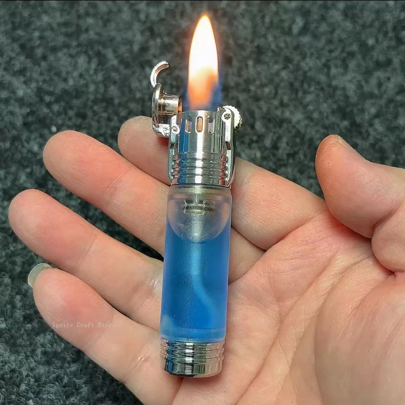 Transparent Oil Tank Grinding Wheel Lighter | Men's Gift