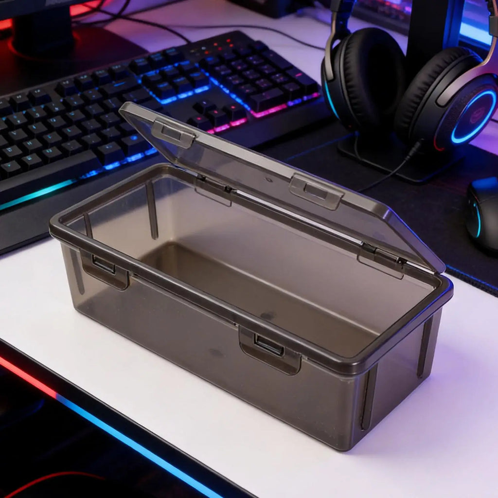 Large Capacity Translucent Plastic Pencil Case & Storage Box