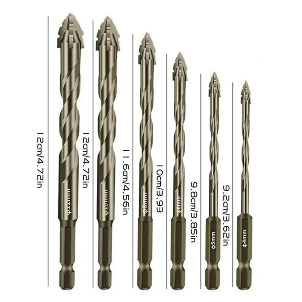 Eccentric Drill & Tap Bit Set – Titanium Coated 4-Edge Hex Shank