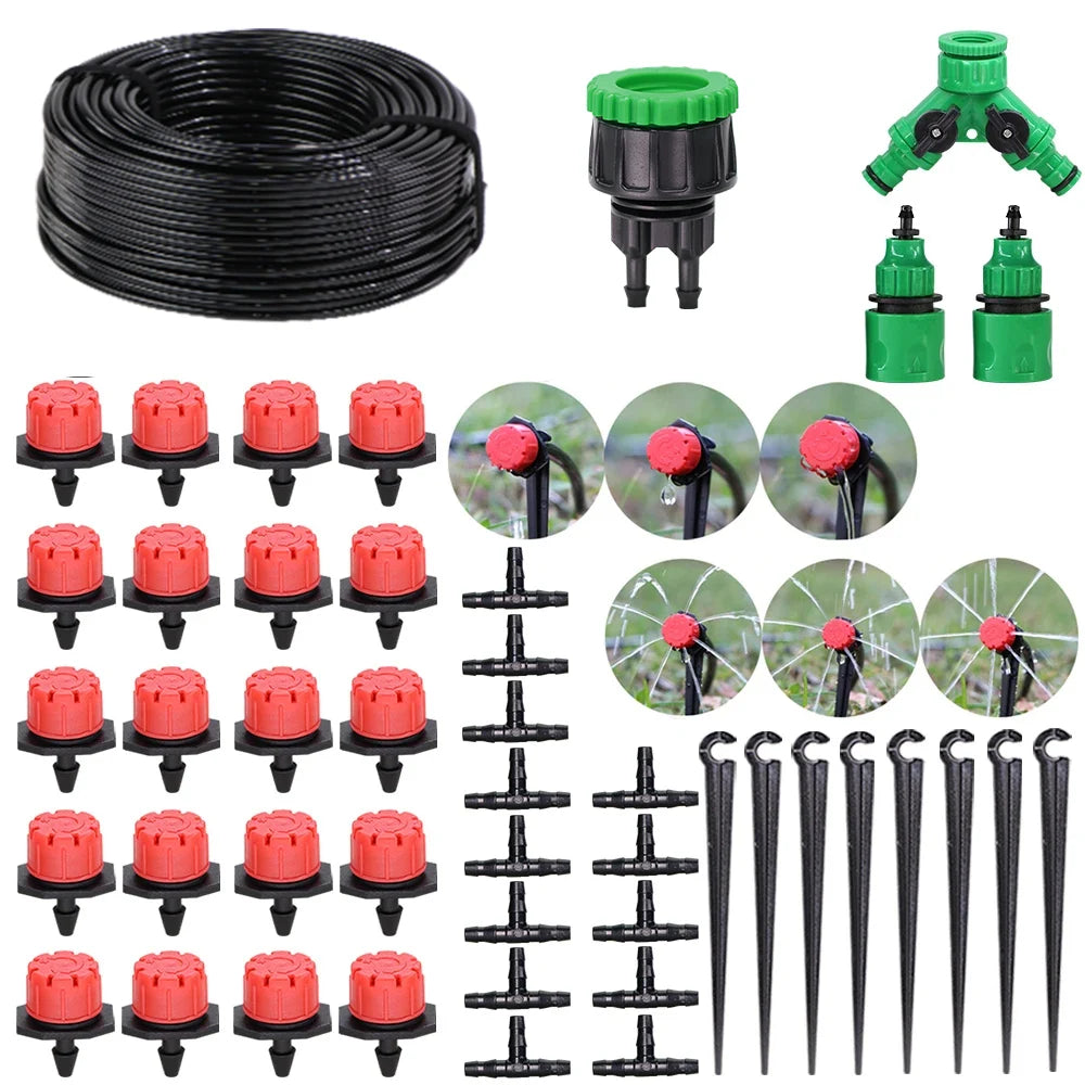 1/4" Drip Irrigation Kit – Auto Garden Watering System 5–50m