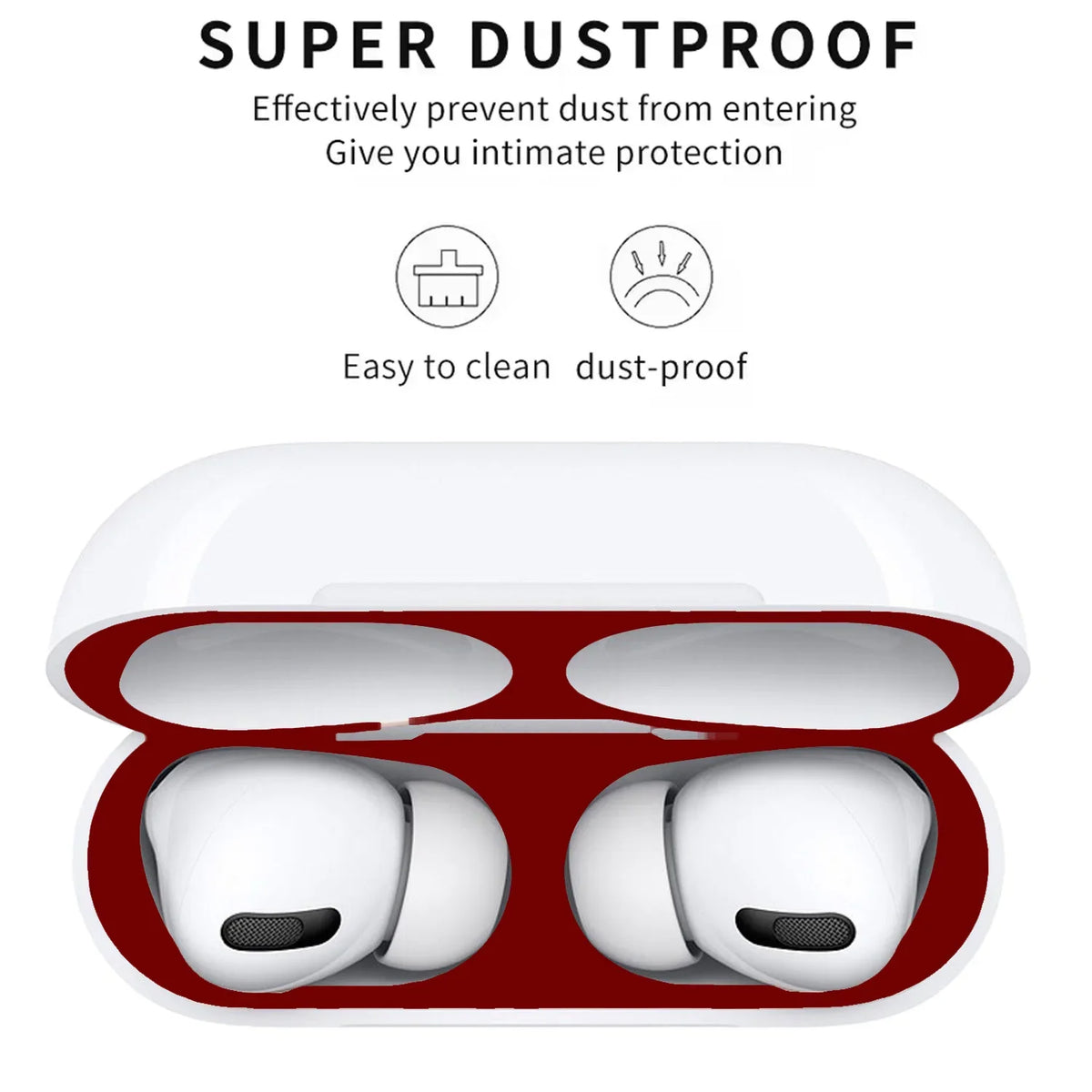 Metal Dust Cover Stickers for AirPods Pro 3 – Scratch Guard