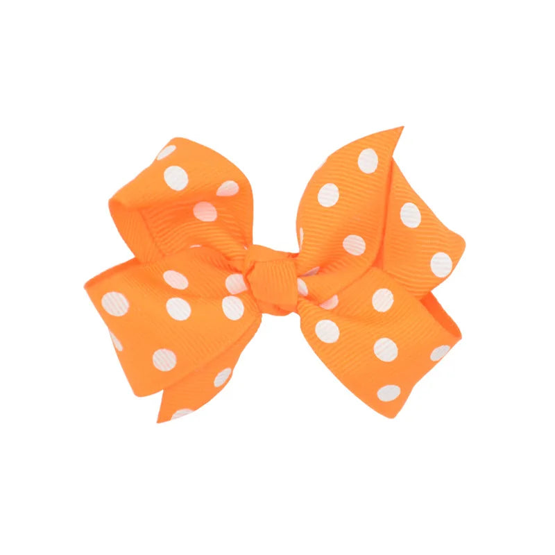 12-Pack Handmade Grosgrain Ribbon Bow Hair Clips for Girls