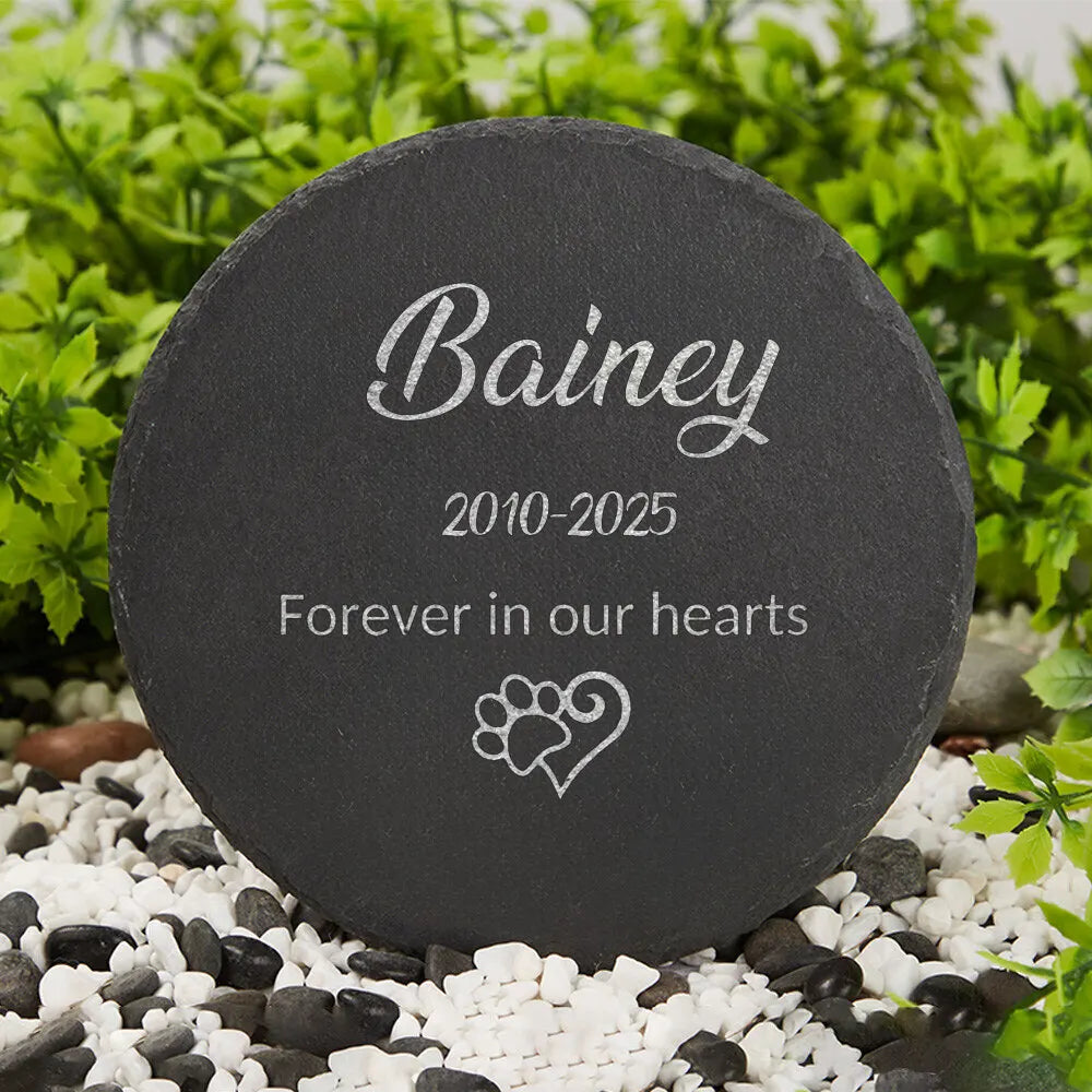 Personalized Dog Memorial Garden Stone – Custom Name Plaque