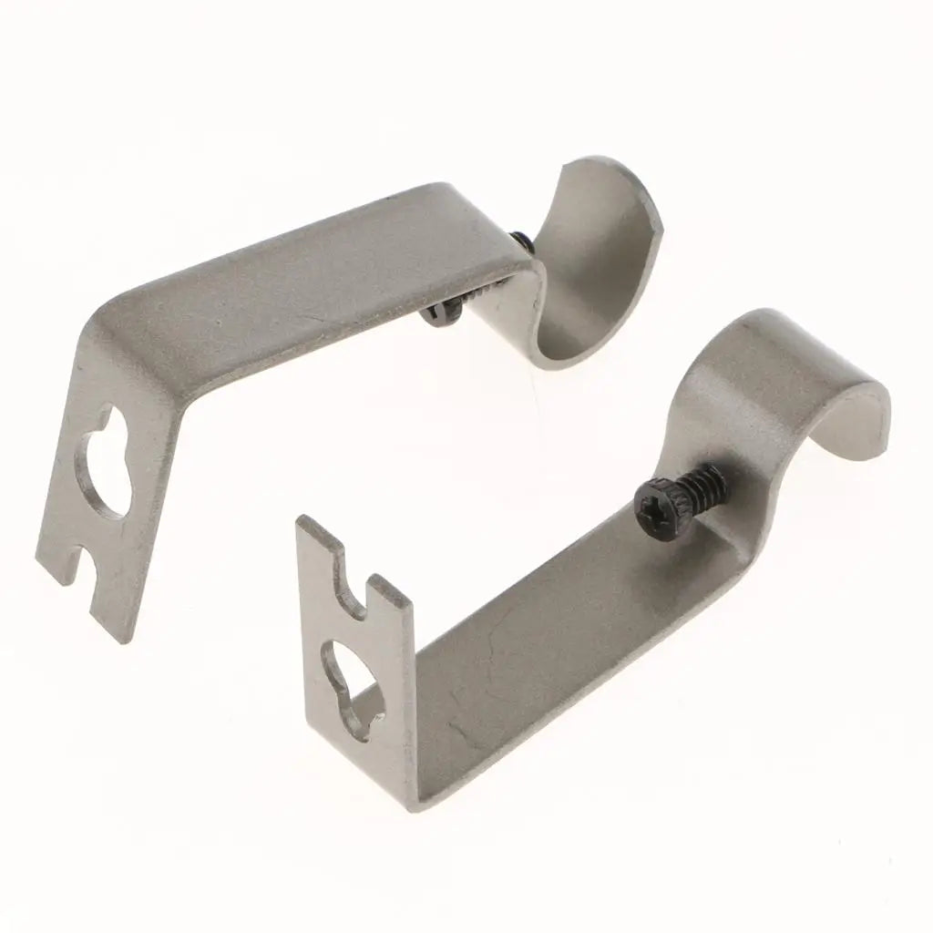 Heavy Duty Metal Curtain Rod Bracket Holder – Set of 2