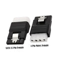 IDE 4-Pin to SATA 15-Pin Power Converter Adapter Cable