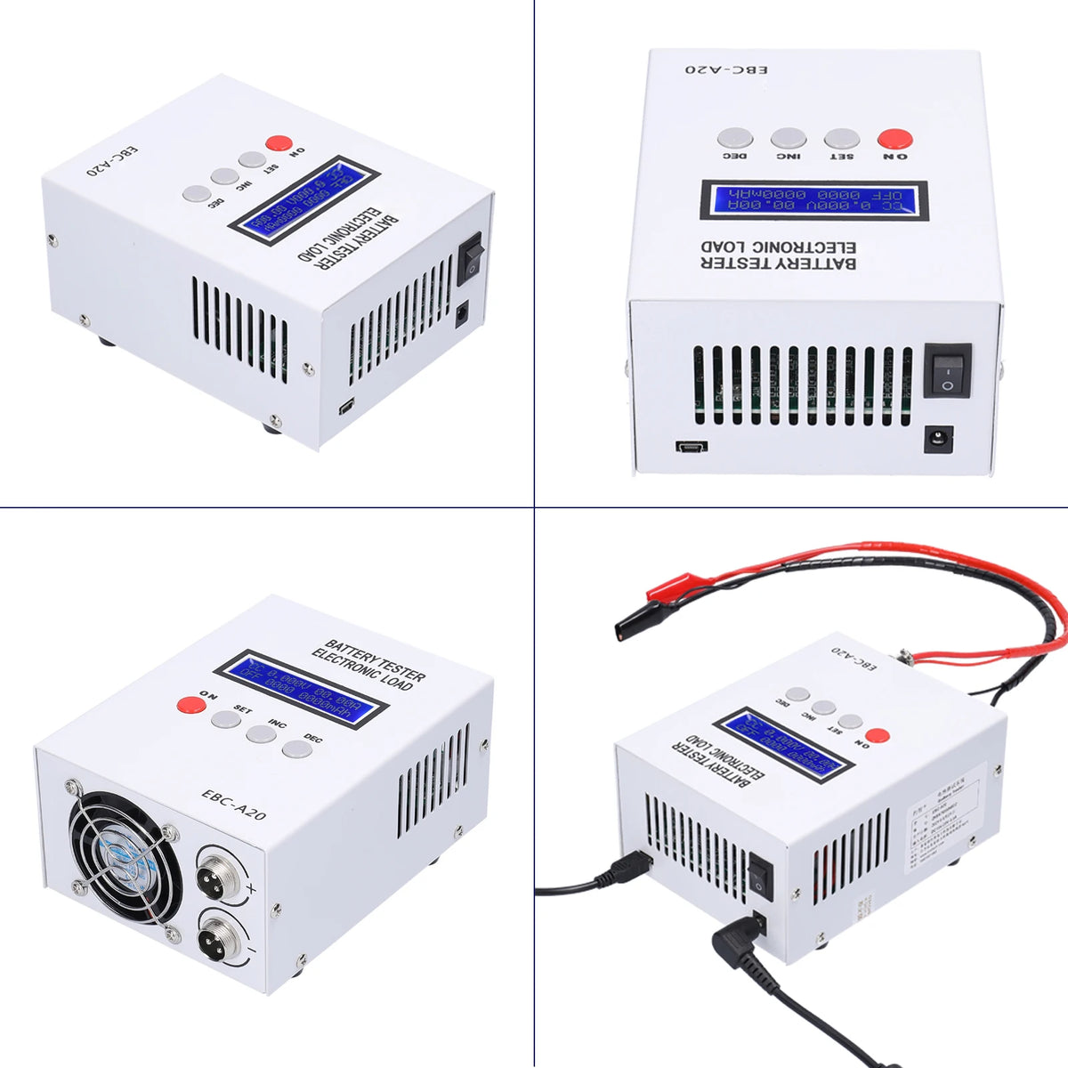 EBC-A20 Battery Capacity Tester 30V 20A 85W – PC Control