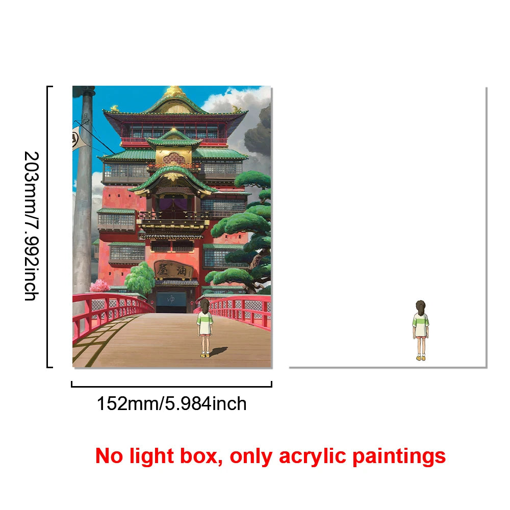 Spirited Away LED Acrylic Night Light | Anime Bedroom Decor