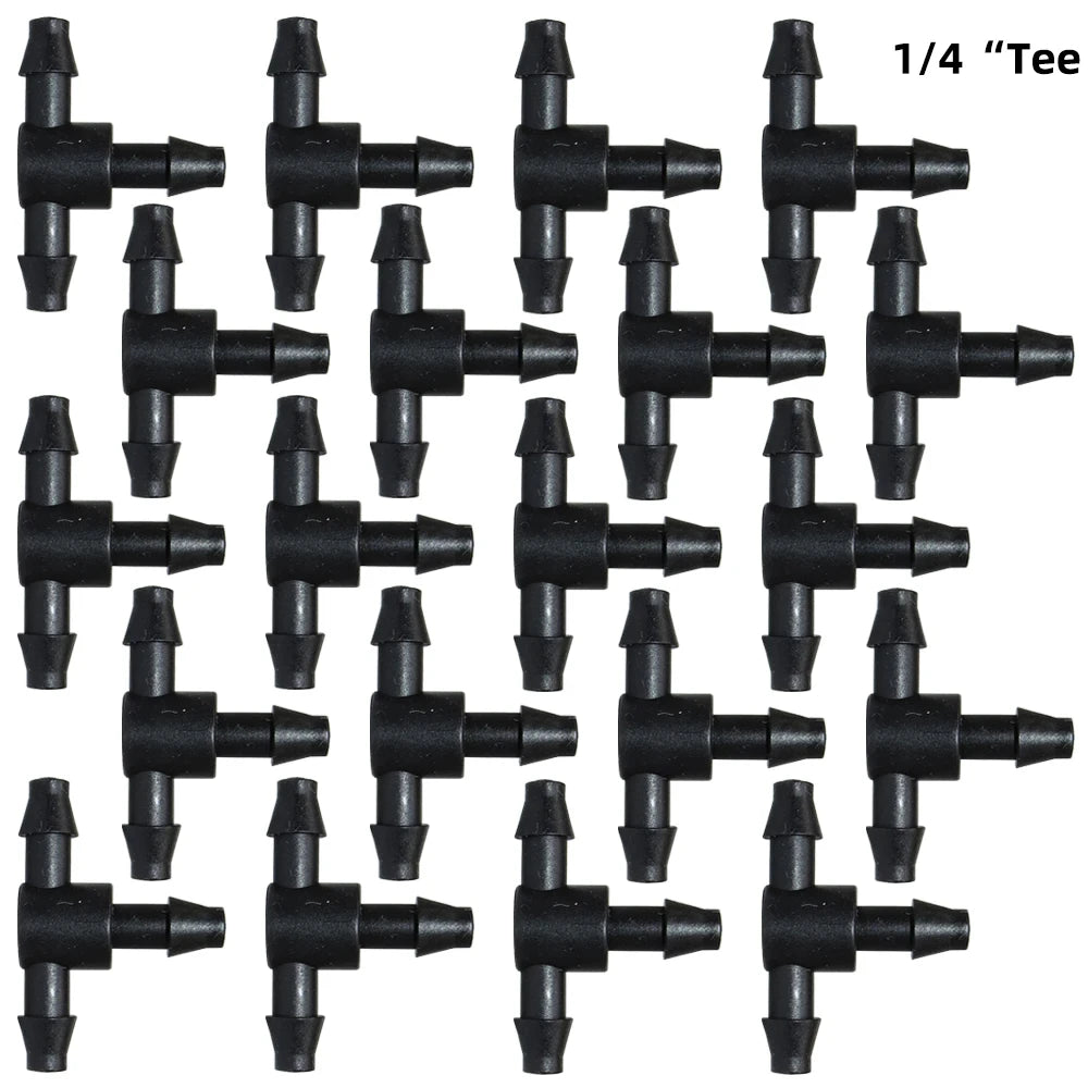 1/4" Drip Irrigation Barbed Fittings – Tees, Cross, Plug & Adaptors
