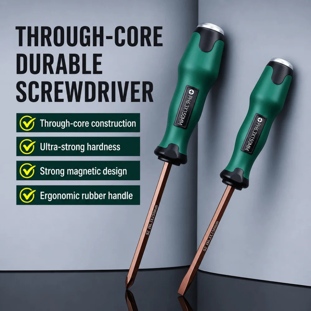 S2 Alloy Steel Magnetic Screwdriver – Phillips & Slotted