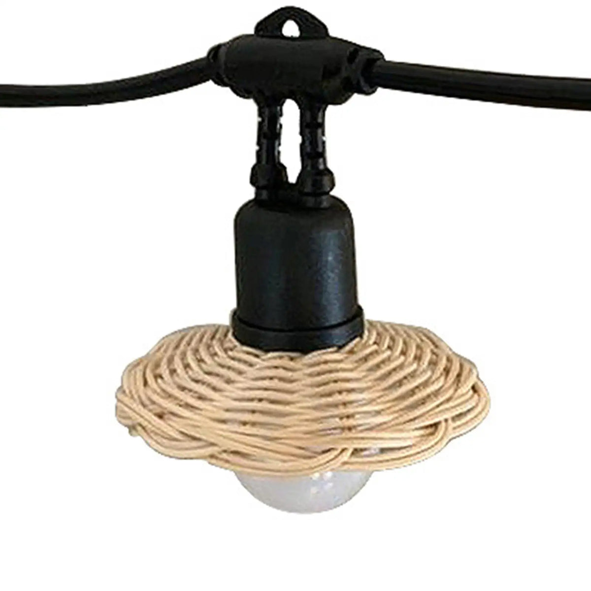 Rustic Rattan Woven Pendant Lamp Shade | Chandelier Cover