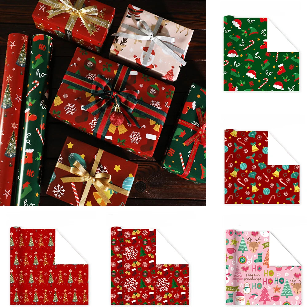 2025 Christmas Gift Wrapping Paper – Santa & Festive 50x70cm