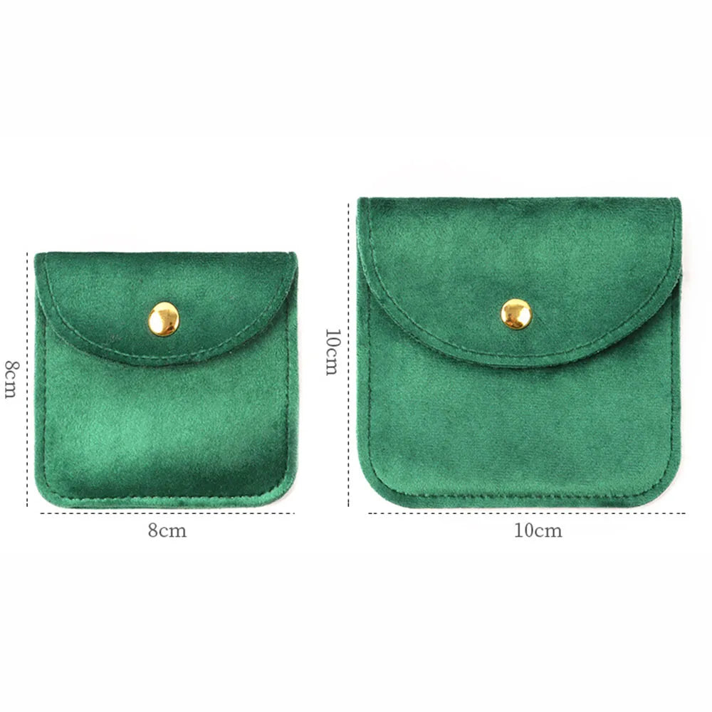 Velvet Envelope Jewelry Pouch | Snap Button Gift Bag